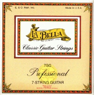 Струны для 7-струнной акустической гитары La Bella 7SG 28-50 фото 1
