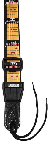 Ремень для гитары SOLDIER STP2826-1 текстиль. Аккорды фото 1
