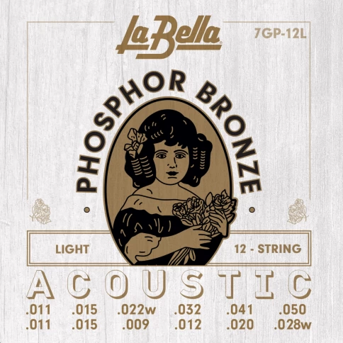 Струны для 12-струнной акустической гитары La Bella 7GP-12L 11-50 фото 1