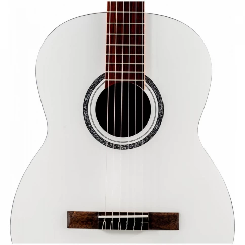 ALMIRES C-15 WHS - классическая гитара 4/4, верхн. дека-ель, корпус-красное дерево, цвет белый фото 5