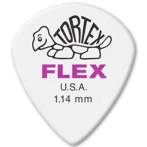 Медиатор, толщина 1.14мм, Dunlop 466P1.14 Tortex Flex Jazz III XL фото 1
