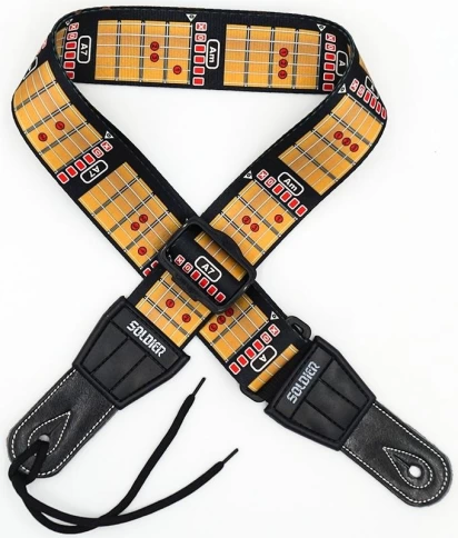 Ремень для гитары SOLDIER STP2826-1 текстиль. Аккорды фото 3