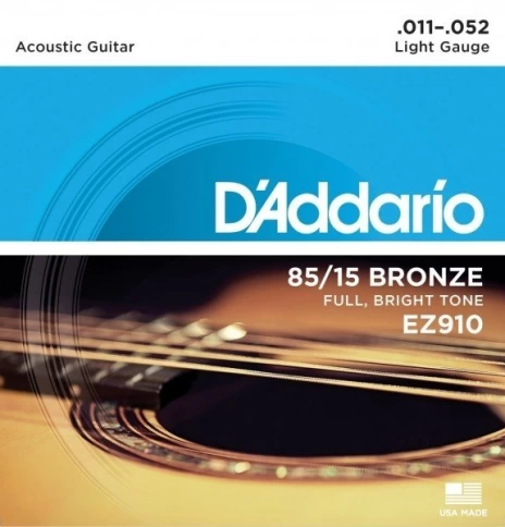 Струны для акустической гитары D'addario EZ910 11-52 фото 1