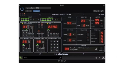 TC ELECTRONIC TC2290-DT - плагин для музыкального ПО, дилей с аппаратным контроллером фото 5