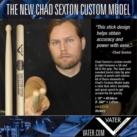 Барабанные палочки Vater Chad Sexton's Custom Model (VHSEXTON) фото 2