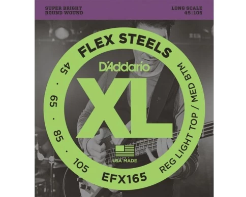 Струны для бас-гитары D'addario EFX165 45-105 фото 1