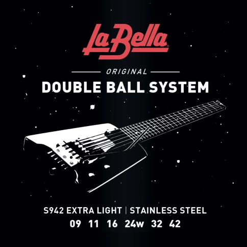 Струны для безголовой электрогитары La Bella S942 9-42 фото 1