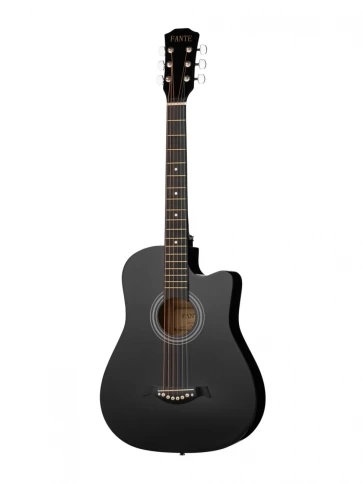Акустическая гитара Fante FT-D38-BK, с вырезом, черная фото 1