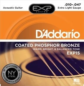 Струны для акустической гитары D'addario EXP15 10-47 фото 1