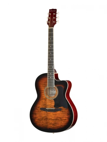 Акустическая гитара Caraya C901T-BS с вырезом, санберст фото 1