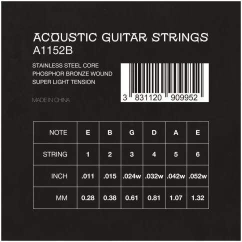 Струны для акустической гитары Veston A1152 B 11-52 фото 2
