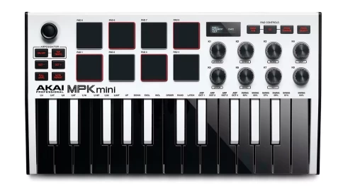 MIDI-контроллер Akai Pro MPK Mini MK3 White фото 1