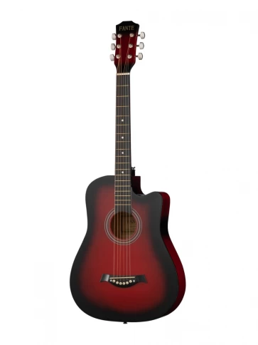 Акустическая гитара Fante FT-D38-RDS, с вырезом, красный санберст фото 1