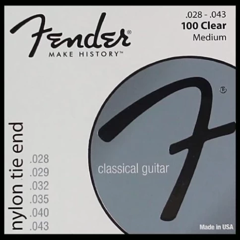 Струны для классической гитары Fender 100 Nylon Clear/Silver Tie End фото 1