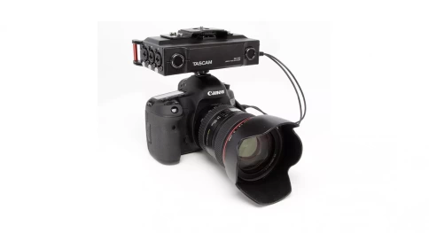 Tascam DR-70D 4 канальный портативный аудиорекордер для DSLR камер фото 6