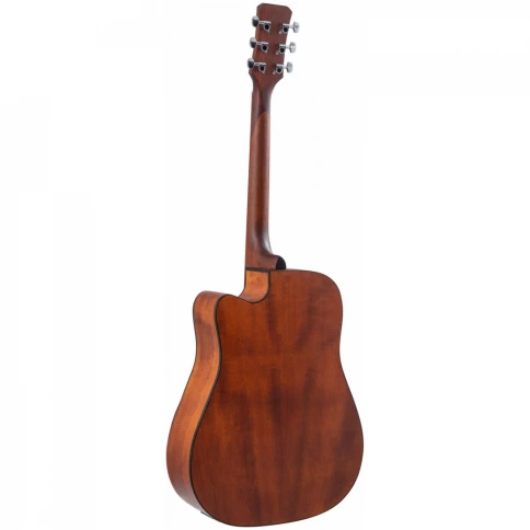 JET JDEC-255 OP - электроакустическая гитара, дредноут с вырезом, ель/красное дерево, цвет натуральный фото 2