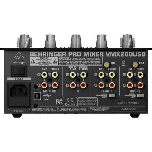 DJ микшерный пульт со счетчиком темпа и USB аудиоинтерфейсом BEHRINGER VMX 200USB PRO MIXER фото 2