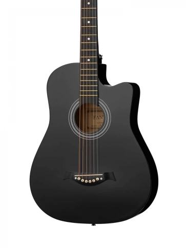 Акустическая гитара Fante FT-D38-BK, с вырезом, черная фото 2