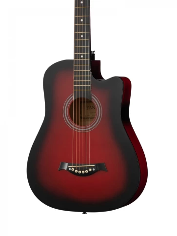 Акустическая гитара Fante FT-D38-RDS, с вырезом, красный санберст фото 2