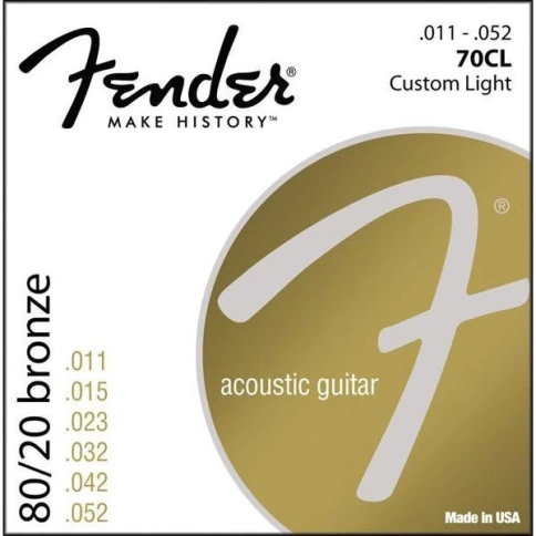 Струны для акустической гитары FENDER 70CL .011-.050 фото 1