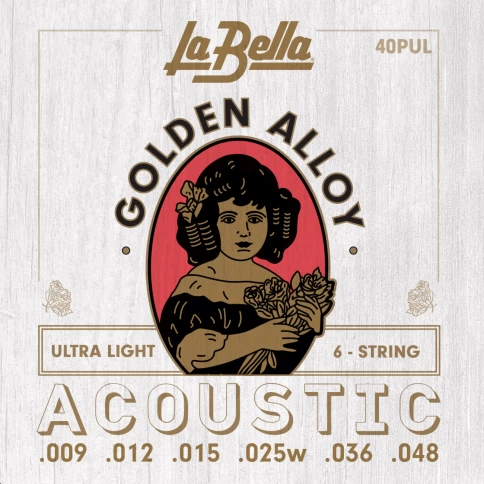 Струны для акустической гитары La Bella 40PUL 9-48 фото 1