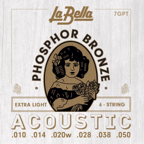 Струны для акустической гитары La Bella 7GPT Phosphor Bronze 10-50 фото 1