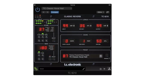 TC ELECTRONIC TC8210-DT - плагин для музыкального ПО, ревербератор с аппаратным контроллером фото 5