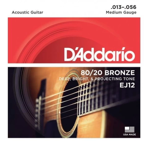 Струны для акустической гитары D'addario EJ12 13-57 фото 1