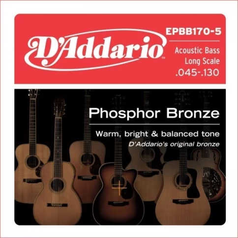Струны для бас-гитары D'addario EPBB170-5 45-130 фото 1
