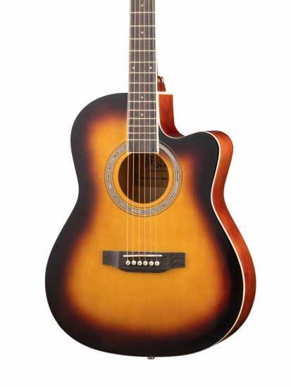 Акустическая гитара Foix FFG-3039-SB, с вырезом, цвет санберст фото 2