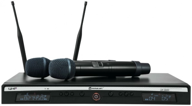 Радиосистема вокальная с 2 ручными микрофонами Relacart UR-222D фото 1