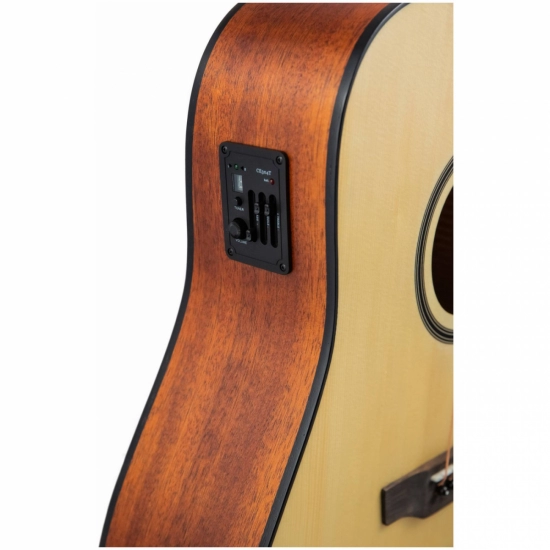 JET JDEC-255 OP - электроакустическая гитара, дредноут с вырезом, ель/красное дерево, цвет натуральный фото 6