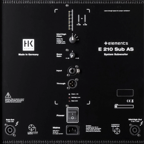 Акустичеcкая система-сабвуфер HK Audio Elements E210 SUB AS фото 5