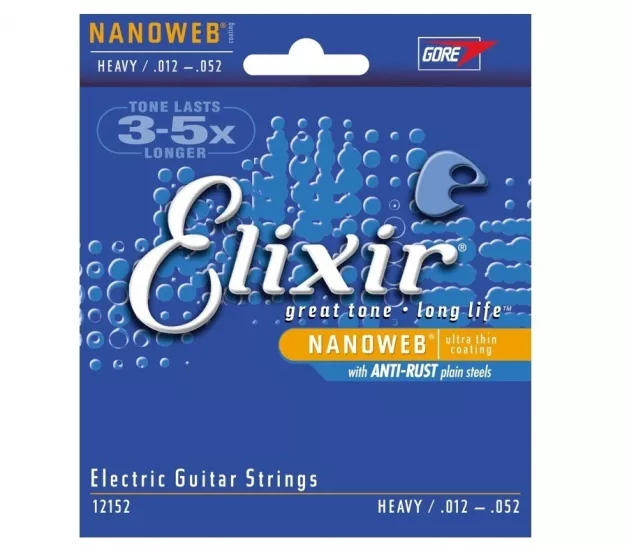 Струны для электрогитары Elixir Nanoweb 12152 12-52 фото 1