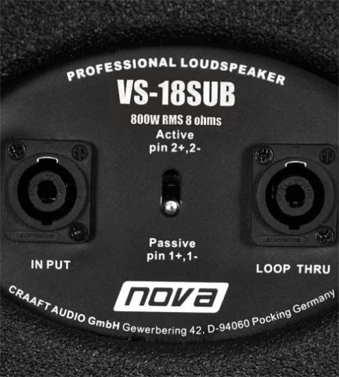 Пассивный сабвуфер NOVA VS18SUB A фото 2