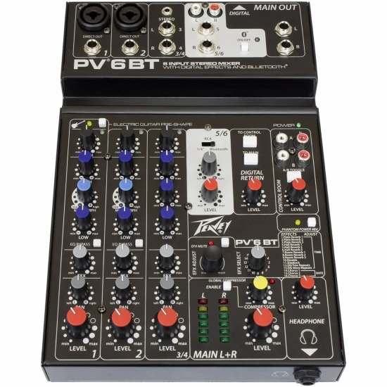 Микшерный пульт PEAVEY PV 6 BT  фото 3