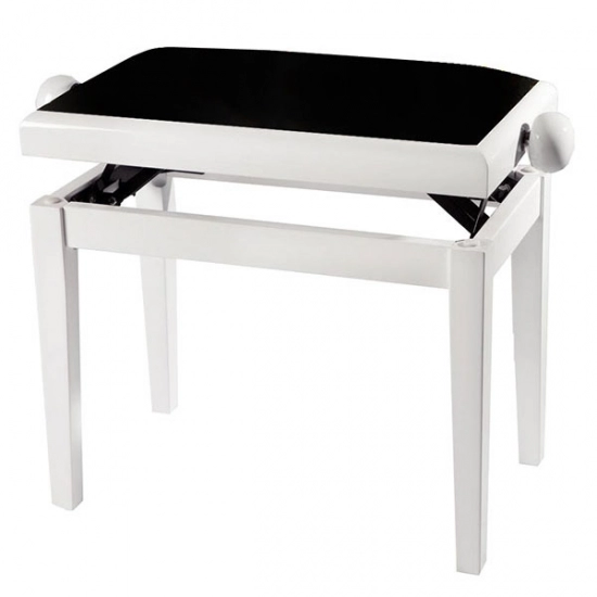 Банкетка для фортепиано White matt / black seat Deluxe Gewa 130020 фото 1