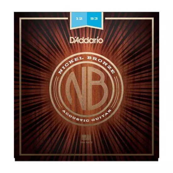 D'ADDARIO NB1253 струны для акустической гитары Nickel Bronze 12-53 фото 1