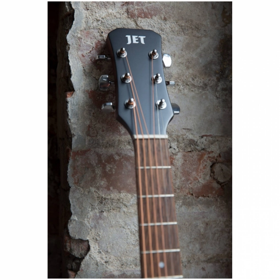 JET JJE-250 OP - электроакустическая гитара, джамбо, ель/красное дерево, цвет натуральный, open pore фото 9