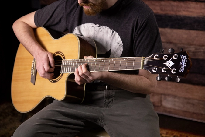 Электроакустическая гитара Washburn AG70CE фото 5