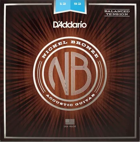 D'ADDARIO NB1252BT струны для акустической гитары Nickel Bronze 12-52 фото 1