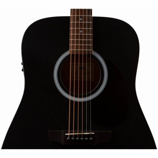 JET JDE-255 BKS - электроакустическая гитара, дредноут фото 5