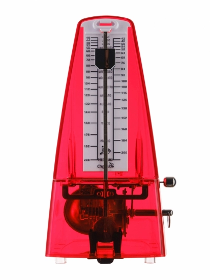 Метроном механический прозрачный красный Cherub WSM-330TRD фото 4