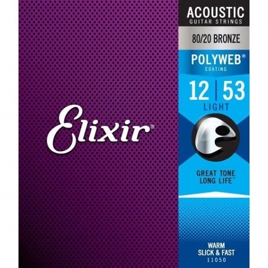 Струны для акустической гитары Elixir 11050 12-53 Polyweb фото 1