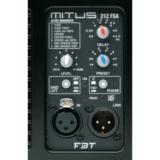FBT MITUS 212FSA - активный сабвуфер фото 3