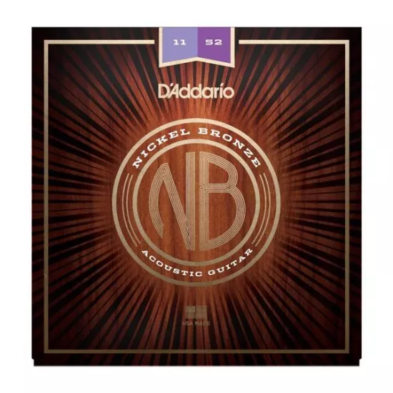 D'ADDARIO NB1152 струны для акустической гитары Nickel Bronze 11-52 фото 1