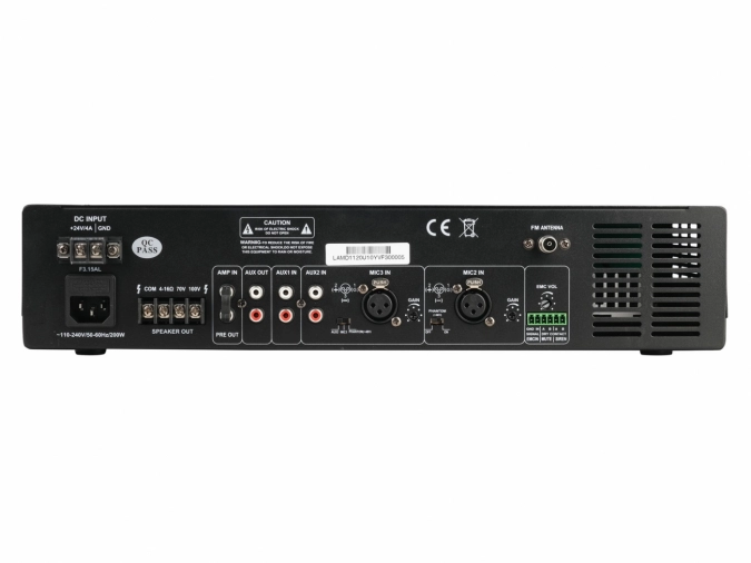 Микшер усилитель мощности трансляционный, 120Вт, LAudio LAMD1120U фото 3