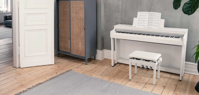 Цифровое пианино Kawai CN201W (Premium Satin White) банкетка в комплекте фото 3