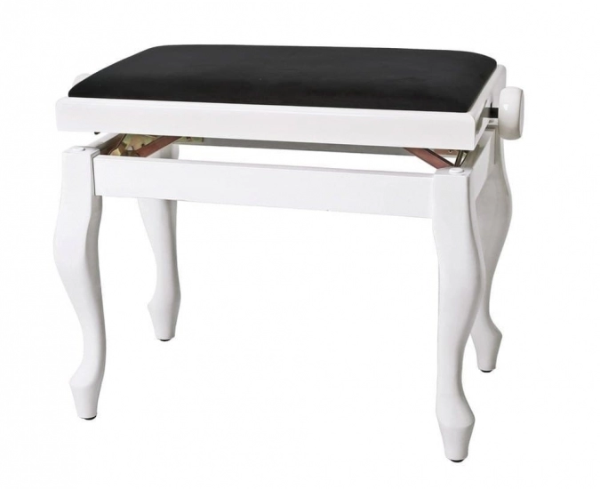 Банкетка для фортепиано White highgloss / black seat Deluxe Gewa 130350 фото 1